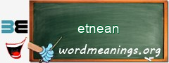 WordMeaning blackboard for etnean